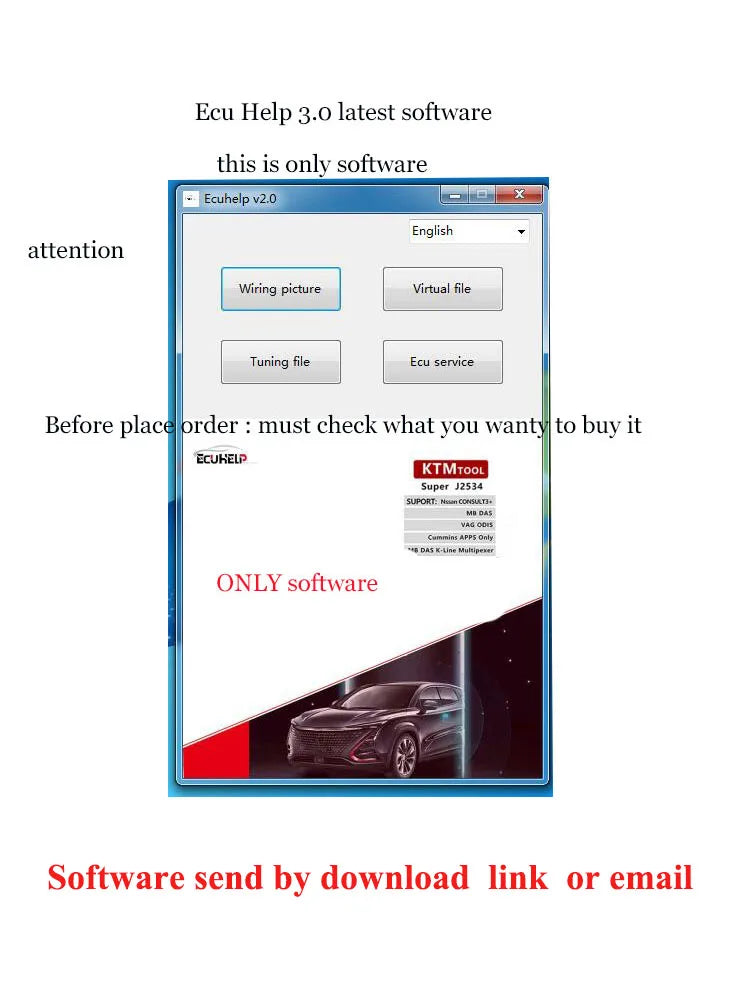 ECU Help 3.0 check ECU Wiring Connecting and Read file can work alone help with all ecu programmer without Device OBDHELPER store