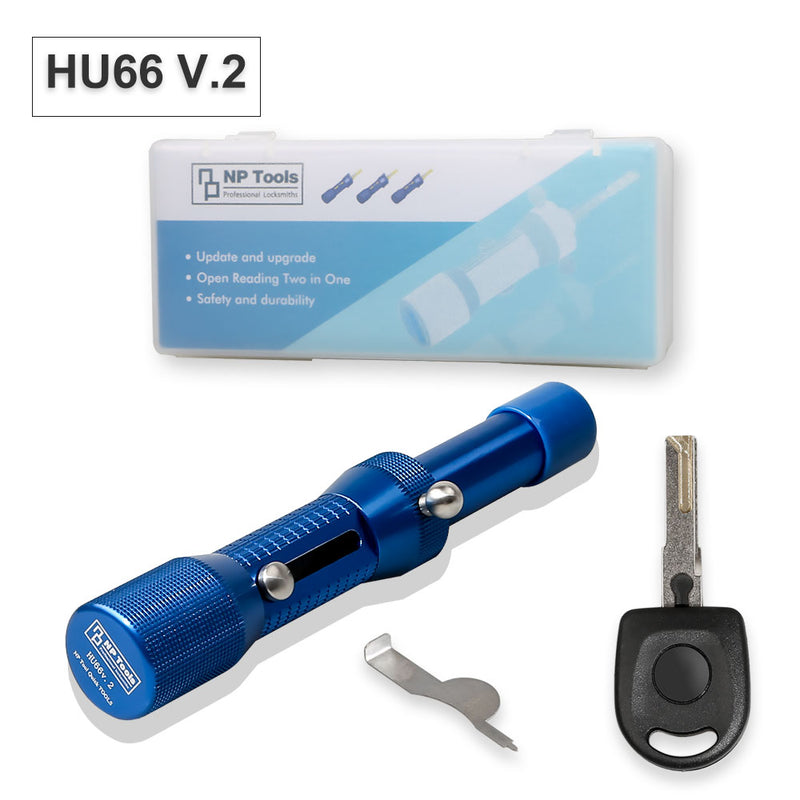 NP Tools Open Reading 2 in 1 V.2 HU66 Locksmith Tool for Audi VW Lock Pick and Decoder Quick Open Tool OBDHELPER store