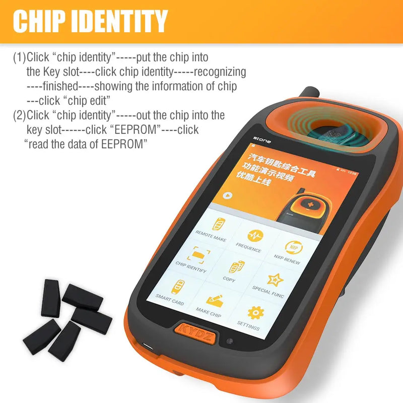 KYDZ Smart Key Programmer Android Handheld For Remote Test Frequency-Refresh Generate Chips Recognition-Smart Card Generate Copy KD