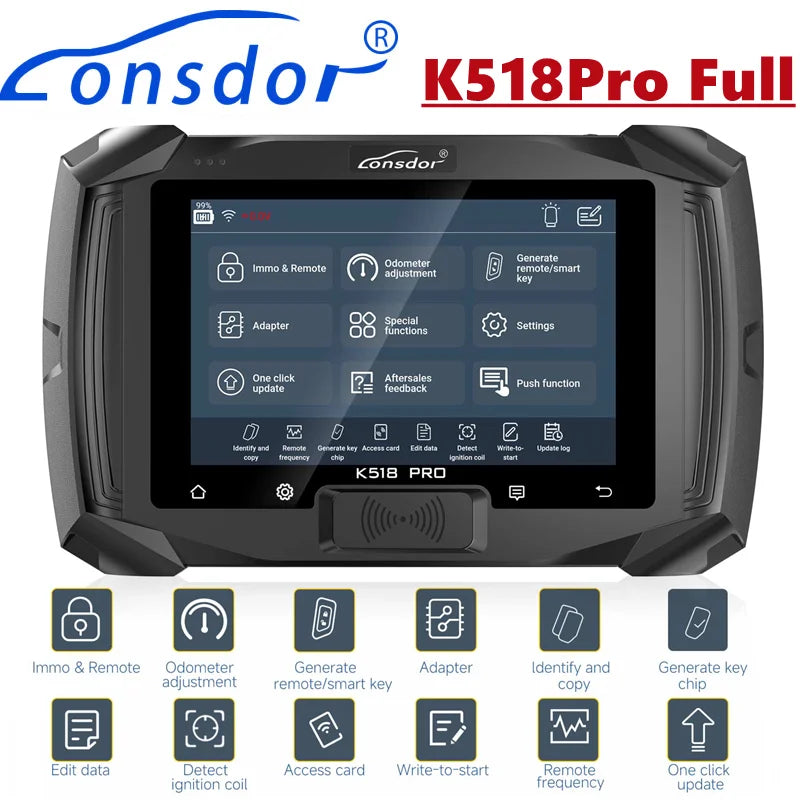 Lonsdor K518Pro K518 Pro Global Full Version Key Programmer Built-in CAN FD and for Toyota Emulator with Free License 2years free updating Lonsdor