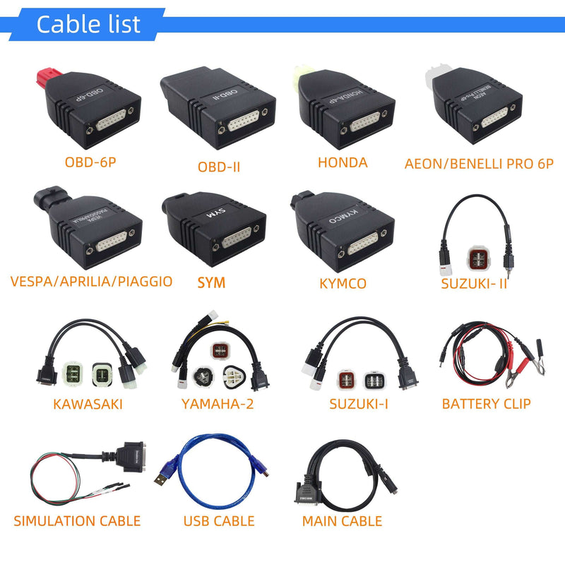 New version Universal Motorcycle Scanner MST-500 PRO  new updating version on MST-500 Advanced Diagnostics Made Easy Diagnostic ABS test ,Smart key programming