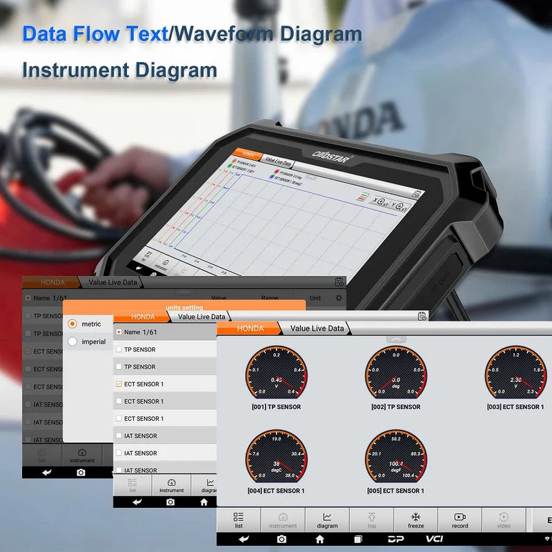 OBDSTAR D800 B PWC Scanner Tablet Personal Watercraft Diag Device Jet Ski Diagnostic Tool Boat Marine Diagnostic Scanner OBDSTAR