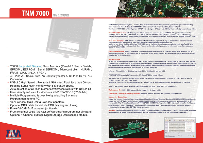 TNM7000 UNIVERSAL ECU Programmer With multiple language support