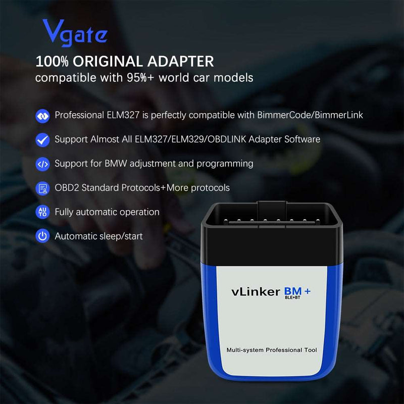 Vgate vLinker BM ELM327 For B M W Scanner wifi Bluetooth 4.0 OBD2 OBD 2 Car Diagnostic Auto Scan Tool Bimmercode ELM 327 V15