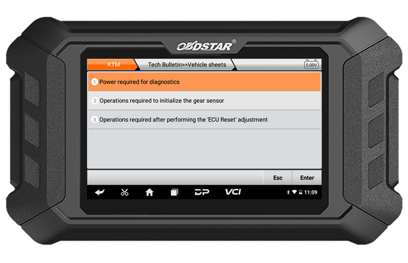 OBDSTAR iScan KTM/ HUSQVARNA Motorcycle Diagnostic Tool Support List Checking