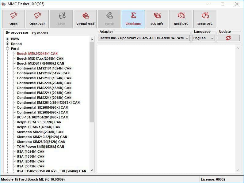 MMC Flasher Module 2 License for Mitsubishi M32r