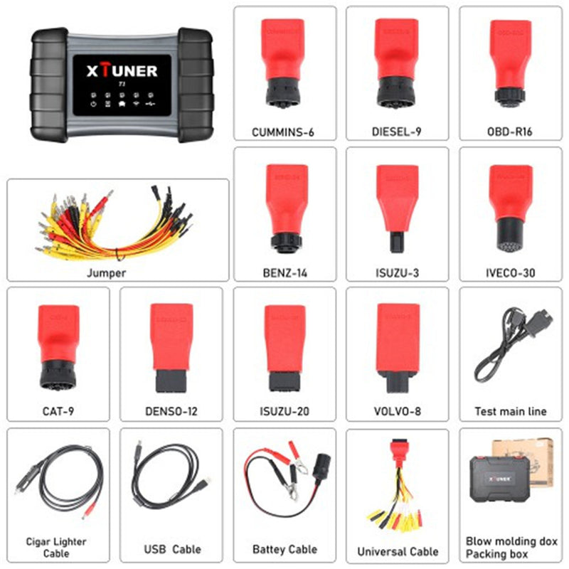 XTUNER T1 Heavy Duty Trucks Auto Intelligent Diagnostic Tool Support WIFI IDUTEX