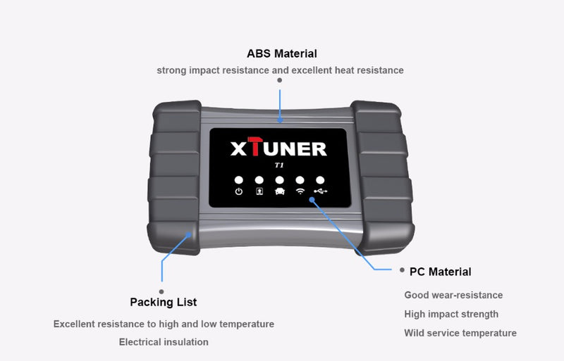 XTUNER T1 Heavy Duty Trucks Auto Intelligent Diagnostic Tool Support WIFI IDUTEX