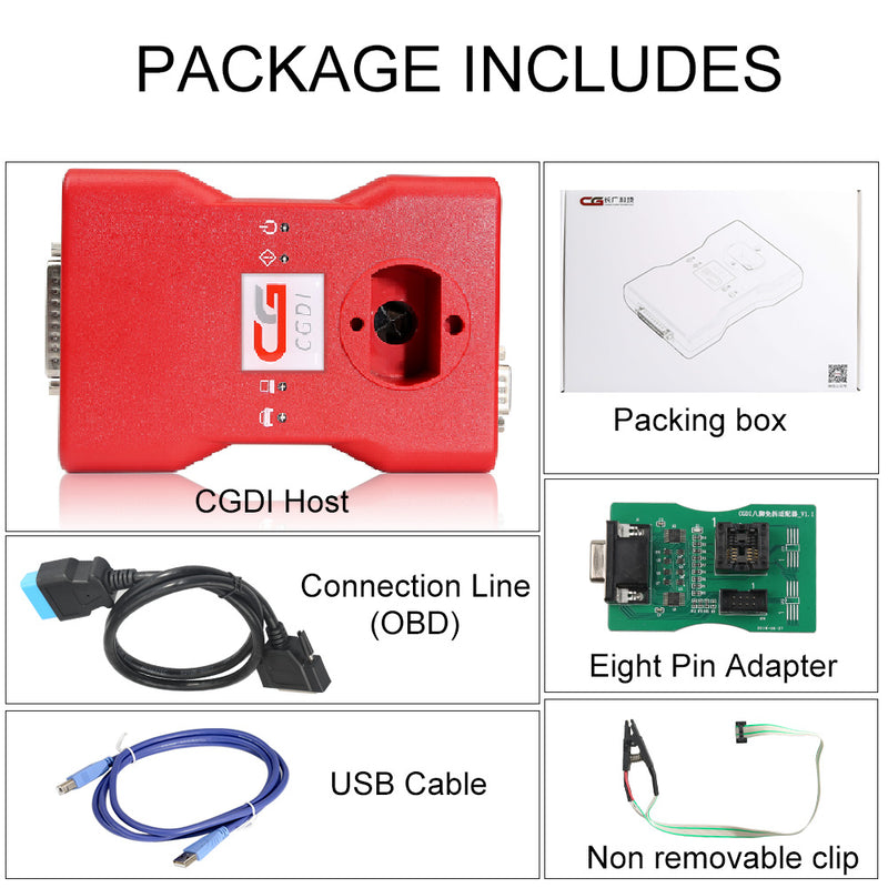 CGDI Prog BMW MSV80 Auto Key Programmer with BMW FEMEDC Function Get Free Reading 8 Foot Chip Free Clip Adapter CGDI