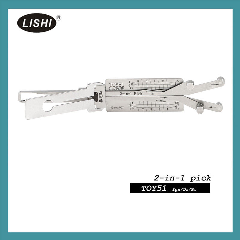 2022 New LISHI TOY51 Vertical Milling 8-bitting 4-track Renault Citroen Smart 4-bitting Deep 2-in-1 Tool LISHI