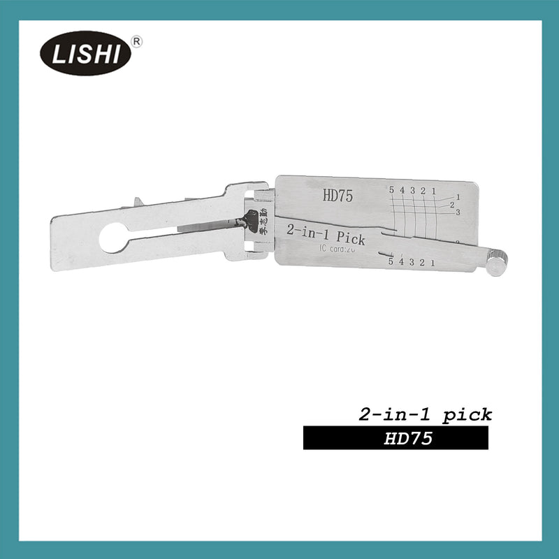 New LISHI HD75 Flat Milling Honda Suzuki KYMCO Kawasaki and Other Motorcycle Right Groove 2-in-1 Tool LISHI