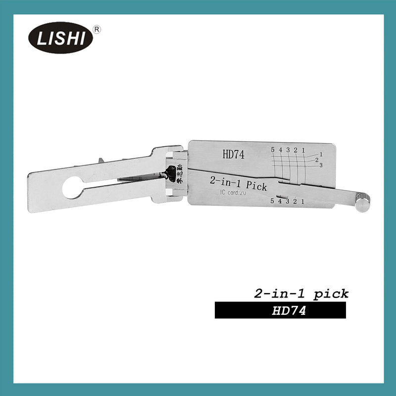 New LISHI HD74 Flat Milling Honda Suzuki KYMCO Kawasaki and Other Motorcycle Left Groove 2-in-1 Tool LISHI