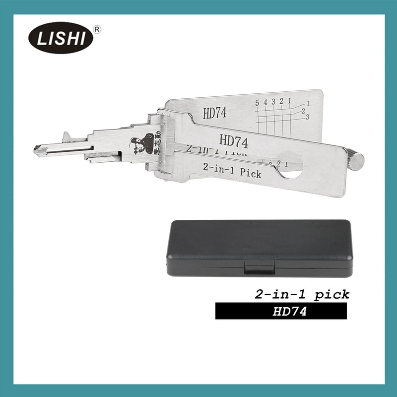 New LISHI HD74 Flat Milling Honda Suzuki KYMCO Kawasaki and Other Motorcycle Left Groove 2-in-1 Tool LISHI