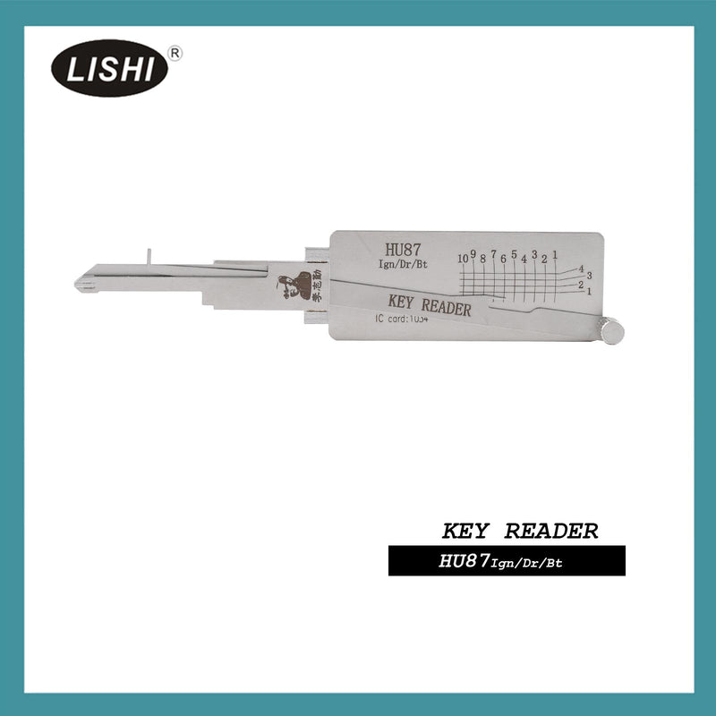 2022 New LISHI HU87 Direct Reading Flat Milling without Opening Directly Reading Door Lock Tail Box and Ignition Lock 2-in-1 Tool without Side Column LISHI