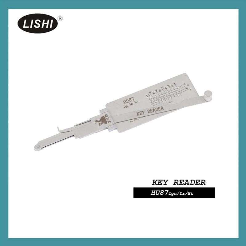 2022 New LISHI HU87 Direct Reading Flat Milling without Opening Directly Reading Door Lock Tail Box and Ignition Lock 2-in-1 Tool without Side Column LISHI