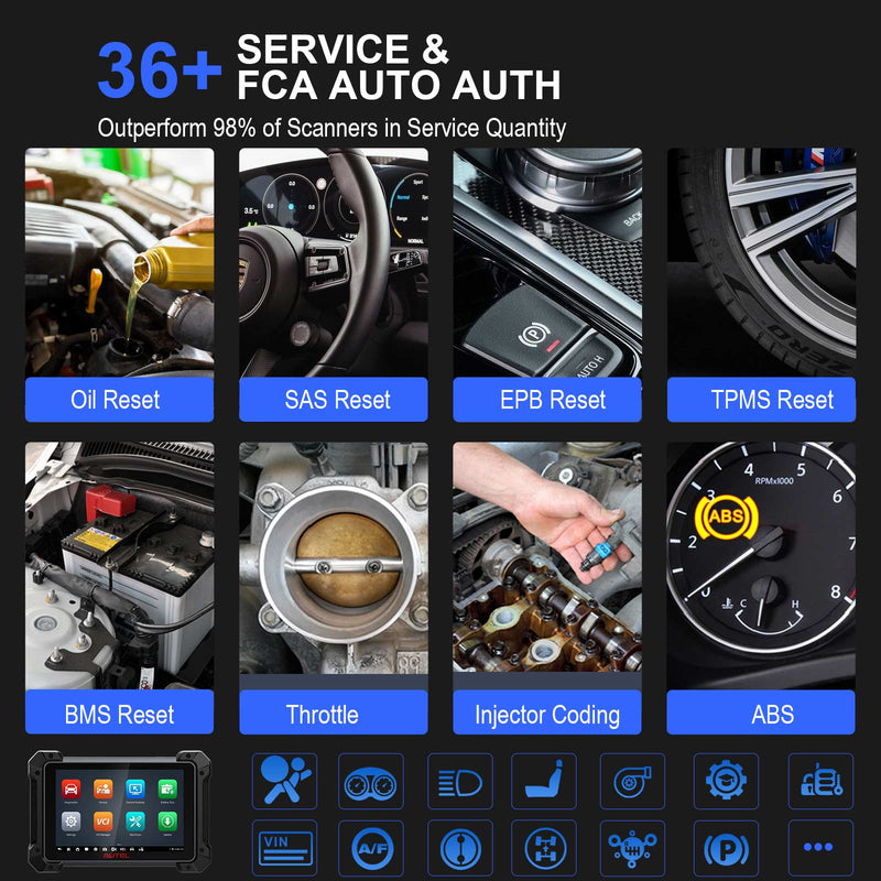 2023 Newest Autel MaxiCOM MK908 II All System Diagnostic Tool Support ECU and Key Coding AUTEL