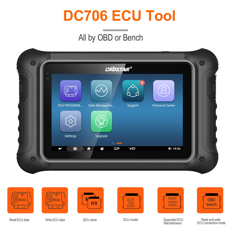 2024 OBDSTAR DC706 ECU Tool Full Version Plus P003 Adapter and ECU Bench Cables for Reading BOSCH ECU Data CS PINCODE ECU Clone All by OBD or Bench OBDSTAR