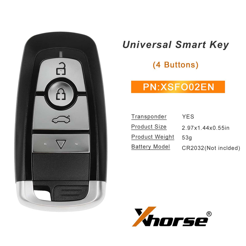 2023 Xhorse XSFO02EN XM38 Series Universal Smart Key 5pcslot OBDHELPER store