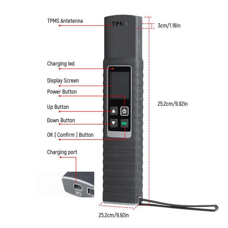 Launch X-431 TSGUN TPMS Tire Pressure Detector Handheld Terminator X431 TSGUN Sensor Activator Programming Tool Launch X431