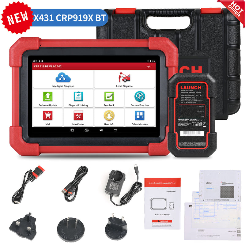 Global Version 2023 LAUNCH CRP919X BT Diagnostic Scanner with Bluetooth Supports CAN FD DoIP and ECU Coding Launch X431