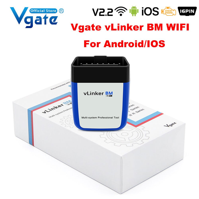 Vgate vLinker BM ELM327 For B M W Scanner wifi Bluetooth 4.0 OBD2 OBD 2 Car Diagnostic Auto Scan Tool Bimmercode ELM 327 V15 OBDHELPER store